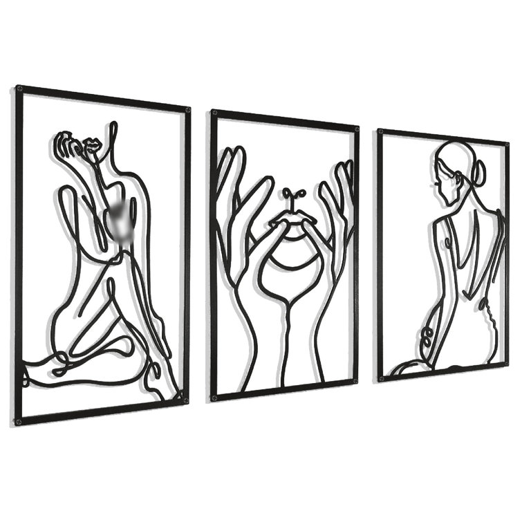 Ivy Bronx Modern Wall Decor on Metal Wayfair Canada